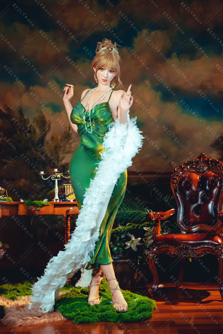 167cm (5ft6) F罩杯 輕量化 矽膠 性愛娃娃 活動下巴 头部 Angelica